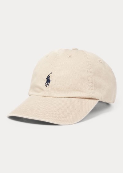 Gorra Polo Ralph Lauren Mujer Beige - Cotton Chino Baseball - HSWPO5761